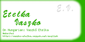 etelka vaszko business card