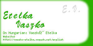 etelka vaszko business card